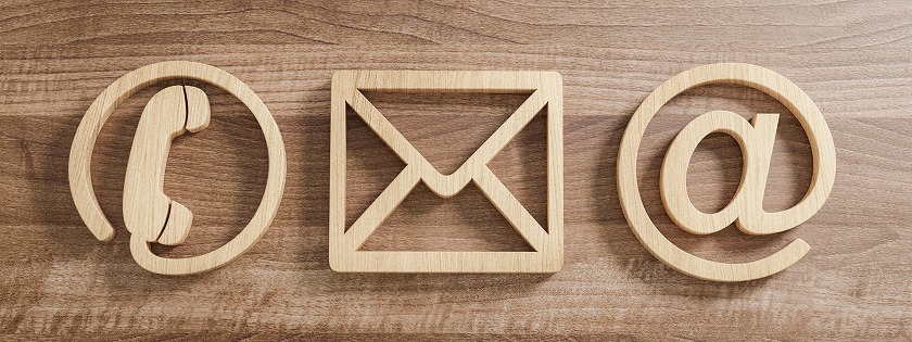 木製問い合わせマーク